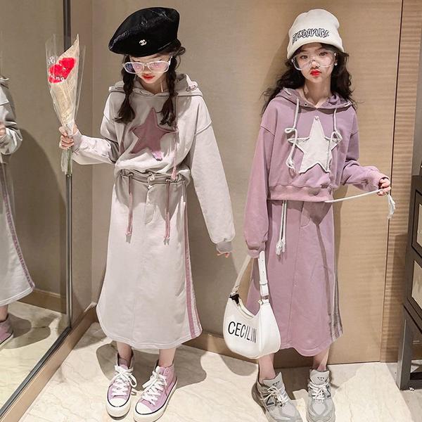 新生活 気楽 韓国子供服 セットアップ 春秋冬 スター柄 2点set 110-170CM 長袖 スカート 女の子 入学式 発表会 結婚式 入学 お呼ばれ お出か...