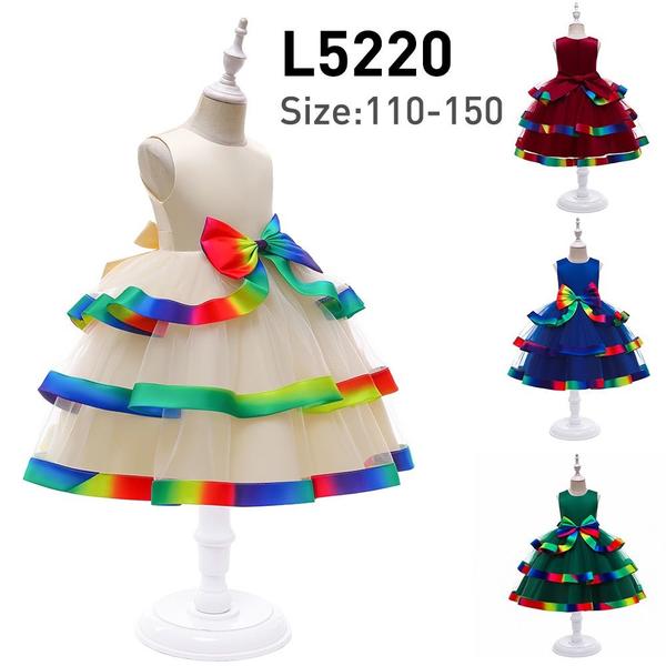 新生活 気楽 ワンピース 子供 ドレス クリスマス衣装 キッズ 可愛い リボンドレス パーティー 発表会 ピアノ 結婚式 演奏会 女の子 フラワーガール チュー...