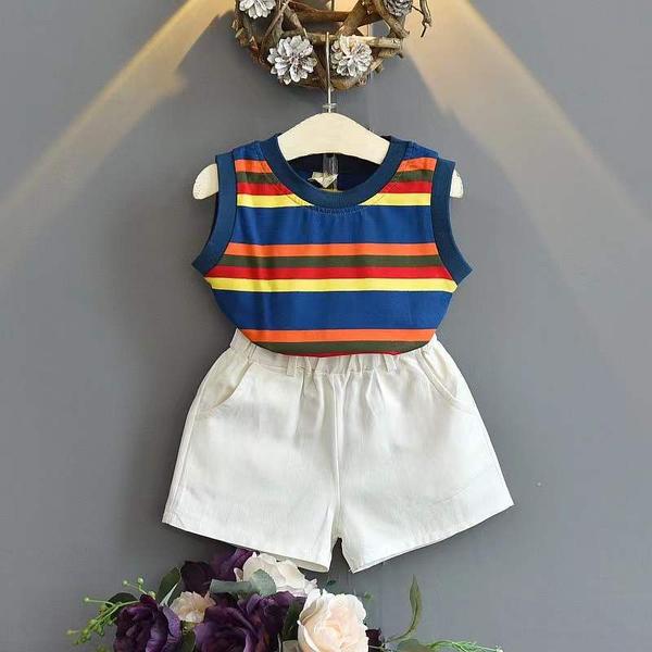 新生活 気楽 子供服 セットアップ 100 110 120 130 140 女の子 男の子 春夏 2点セット シャツ パンツ 上下セット パンツ ショートパンツ...