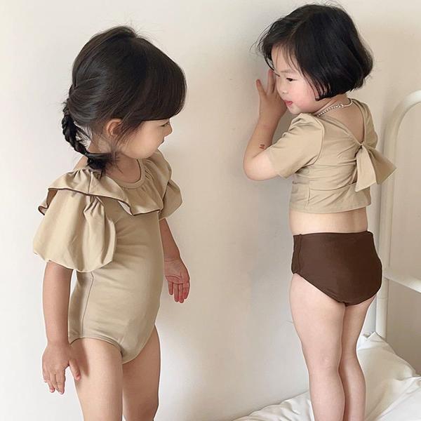 新生活 気楽 キッズ 水着 韓国 韓国服 女の子 幼稚園 ワンピース 90 100 110 120 130 ビキニ シンプル こども 子供 子ども服 夏服 小学...