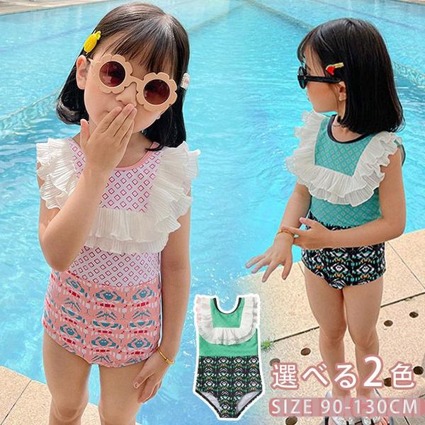 新生活 気楽 キッズ 水着 スクール水着 女の子 子供水着 みずぎ ワンピース ショーツ ノースリーブ オールインワン ビーチウェア 子供用 スイミング 女児プ...