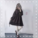 新生活 気楽 三日月 ロリータ ワンピース コスプレ 可愛い 長袖ワンピース 演出服 レディース 二次元衣装 美少女ウェア ゴシック ゴスロリ