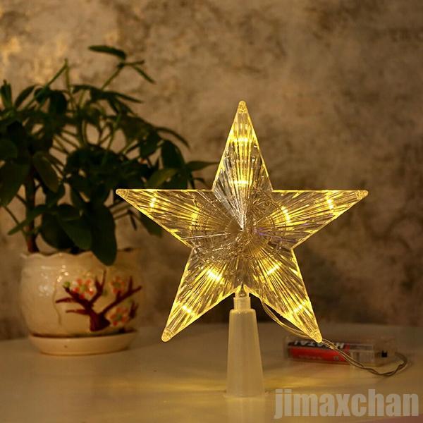 新生活 気楽 ツリートッパー クリスマスオーナメント ツリートップ クリスマスツリー トップスター 星 トップ ライト led スター ツリー オーナメント ク...