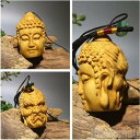 新生活 気楽 仏魔の一念 仏魔如来 柘植木 細密黄楊木彫 仏魔 仏魔の一念 柘植 黄楊 仏 提物/根付 ストラップ ペンダント お守り 悪魔 一念 木彫り 彫刻