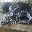 新生活 気楽 インテリア ドラゴン 龍 翼竜 レジン ワイバーン オブジェ 軽量 丈夫 飾り付け 屋外 ガーデン 風雨 庭 ベランダ グリーン 水辺 色 自然な...