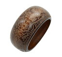 新生活 気楽 花 植物 ウッドバングル 丸 木製バングル 腕輪 北欧 アクセサリー ブレスレット ナチュラル ボタニカル シンプル アジアン エスニック感 ベー...