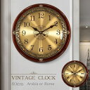 新生活 気楽 壁掛け時計 木製 ロイヤル ウッドウォールクロック アラビア数字orローマ数字 40cm 重厚感 インテリア 掛時計 贈り物 新築祝い 引越し祝い...