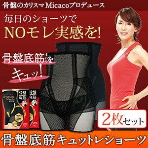 骨盤底筋キュットレショーツ　2枚セット　ヒヤッとする「うっかり漏れ」毎日のショーツでNOモレ実感 安心 軽失禁吸収パット/消臭テープ内蔵 骨盤補正下着 骨盤矯正 ガードル レディスショーツ ★ポイント10倍☆送料無料【smtb-TK】【10p04mar17】