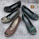 スーパーSALExポイント10倍 Airystep エアリーステップ フラット レディース レザー ぺたんこ バレエ 歩きやすい 3E 3e 59-7586aw