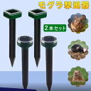 動物撃退器 2本セット モグラ撃退器 超音波 モグラ退治 モグラ駆除 ソーラー式 超音波 防獣グッズ 動物撃退器 モグラ退治 ネズミ撃退器 蛇撃退器 防水防塵 害獣 蛇 簡単設置 省エネ 安全 庭園 菜園 牧場保護 コンパクト ABS安全素材 【2本セット】(4)