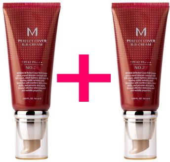 【2個セット】ミシャ　MISSHA M パーフェクト　カバー　BBクリーム　50ml 21号x2個(ライトベージュ)あす楽対応