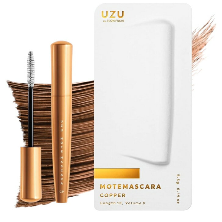 uzu モテマスカラ コッパー正規品 フローフシ マスカラ 低刺激性 ウォータープルーフ お湯でオフ MOTE MASCARA まつげケア UZU アルコールフリー 無香料のサムネイル