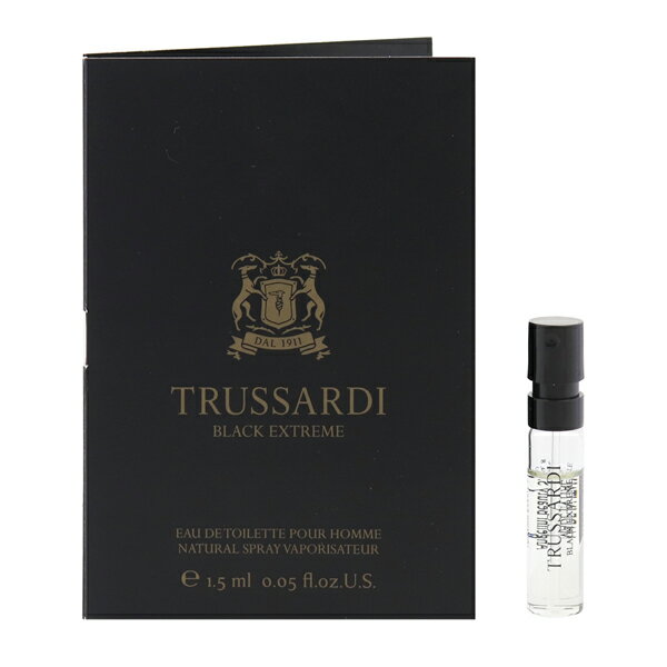 トラサルディ トラサルディ 香水 TRUSSARDI ブラック エクストリーム (チューブサンプル) EDT・SP 1.5ml 【フレグランス ギフト プレゼント 誕生日 メンズ・男性用】【BLACK EXTREME POUR HOMME EAU DE TOILETTE SPRAY】