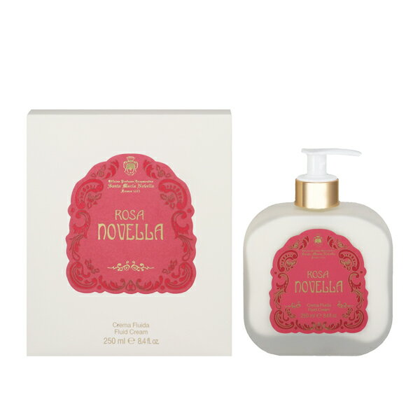 サンタ・マリア・ノヴェッラ ボディミルク SANTA MARIA NOVELLA ボディミルク ローザノヴェッラ (ガラスボトル) 250ml 【送料込み】【フレグランス ギフト プレゼント 誕生日 ボディケア】【ROSA NOVELLA FLUID BODY CREAM - GLASS FORMAT】