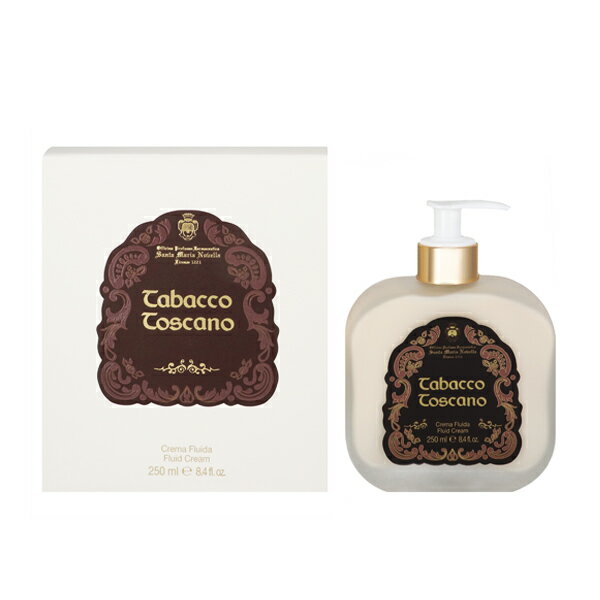 サンタ・マリア・ノヴェッラ ボディミルク SANTA MARIA NOVELLA ボディミルク トバッコ・トスカーノ (ガラスボトル) 250ml 【送料込み】【フレグランス ギフト プレゼント 誕生日 ボディケア】【TABACCO TOSCANO FLUID BODY CREAM - GLASS FORMAT】