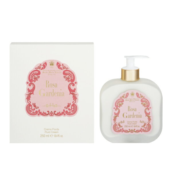 サンタ・マリア・ノヴェッラ ボディミルク SANTA MARIA NOVELLA ボディミルク ローザ・ガーデニア (ガラスボトル) 250ml 【送料込み】【フレグランス ギフト プレゼント 誕生日 ボディケア】【ROSA GARDENIA FLUID BODY CREAM - GLASS FORMAT】