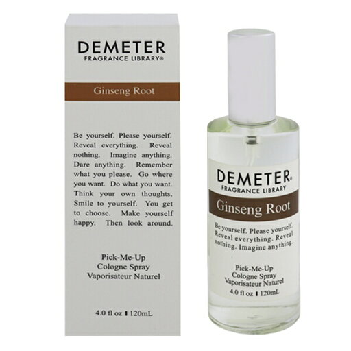 香水 DEMETER ジンセンルーツ EDC・SP 120ml 【送料込み(沖縄・離島を除く)】【フレグランス ギフト 新生活2025 誕生日 ユニセックス・男女共用】【GINSENG ROOT PICK-ME UP COLOGNE SPRAY】 香水 DEMETER ジンセンルーツ EDC・SP 120ml 【送料込み(沖縄・離島を除く)】【フレグランス ギフト 新生活2025 誕生日 ユニセックス・男女共用】【GINSENG ROOT PICK-ME UP COLOGNE SPRAY】