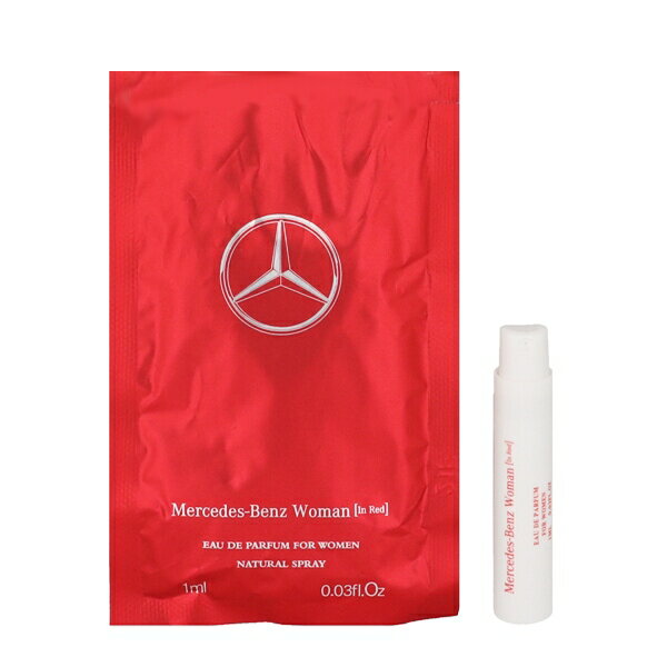 香水 MERCEDES BENZ メルセデス ベンツ フォーウーマン イン レッド (チューブサンプル) EDP SP 1ml 【フレグランス ギフト プレゼント 誕生日 レディース 女性用】【MERCEDES BENZ FOR WOMAN IN RED EAU DE PARFUM SPRAY】