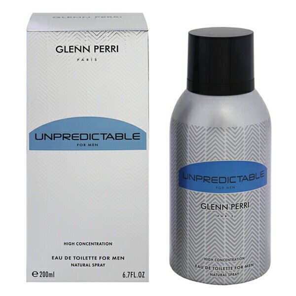 グレンペッリ 香水 GLENN PERRI アンプレディクタブル ハイコンセントレーション EDT SP 200ml 【あす楽】【フレグランス ギフト プレゼント 誕生日 メンズ 男性用】【アンプレディクタブル UNPREDICTABLE FOR MEN HIGH CONCENTRATION EAU DE TOILETTE SPRAY】