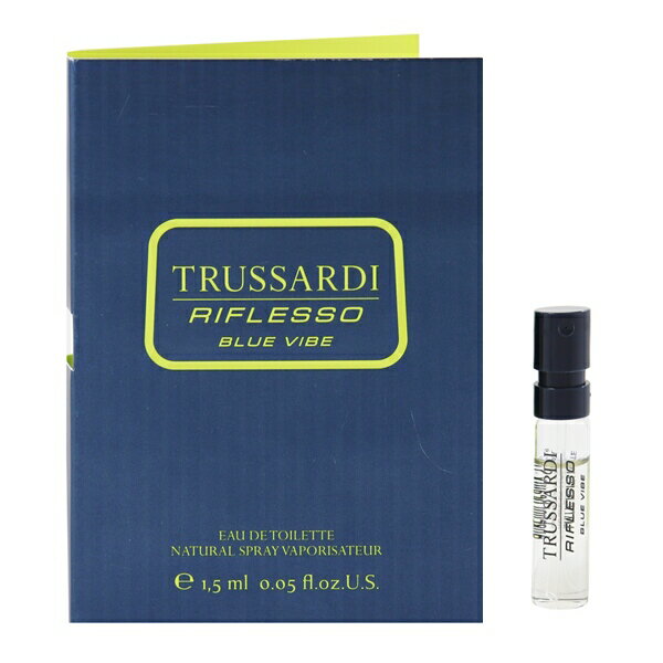 トラサルディ トラサルディ 香水 TRUSSARDI リフレッソ ブルーバイブ (チューブサンプル) EDT・SP 1.5ml 【フレグランス ギフト プレゼント 誕生日 メンズ・男性用】【RIFLESSO BLUE VIBE EAU DE TOILETTE SPRAY】