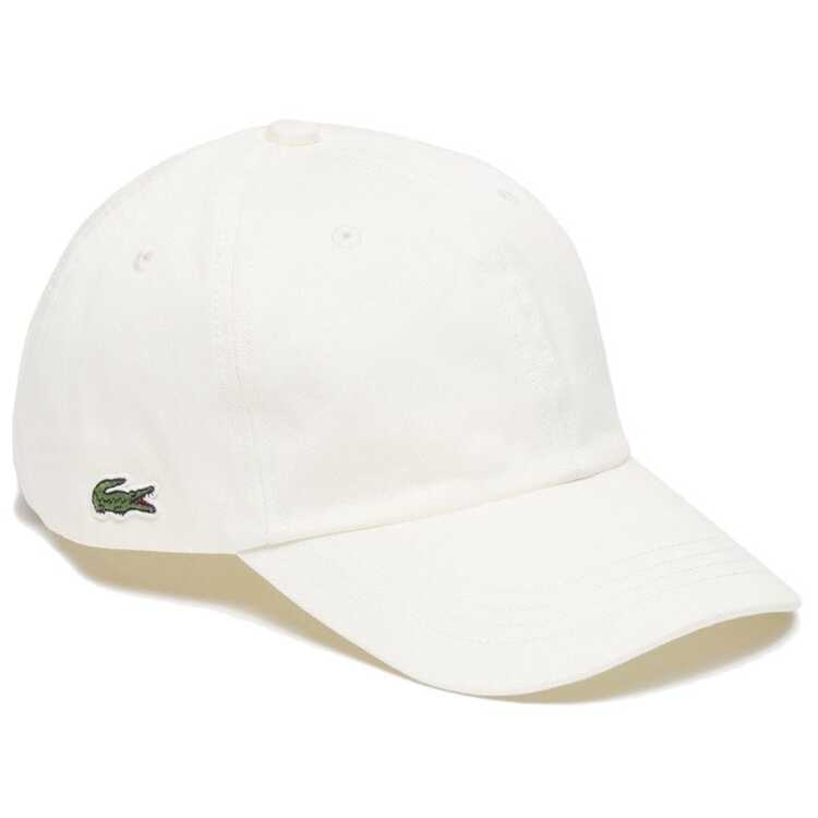 ラコステ ラコステ LACOSTE プレーンカーブドバイザーキャップ [カラー：ホワイト] [サイズ：フリー] #RK1229J-99-004 2023SS【あす楽 送料無料】【スポーツ・アウトドア アウトドア ウェア】