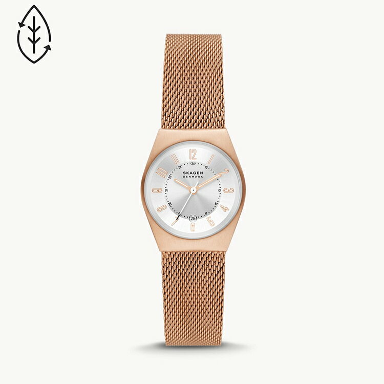 スカーゲン SKAGEN GRENEN LILLE 三針デイト ローズゴールド ステンレススチール メッシュウォッチ #SKW3035 【送料無料】【スポーツ・アウトドア アウトドア 精密機器類】