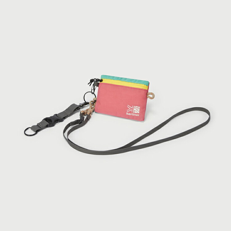 カリマー ストラップ ウォレット フレンチローズ×ターコイズ H9×W12cm #501137-2422 strap wallet KARRIMOR