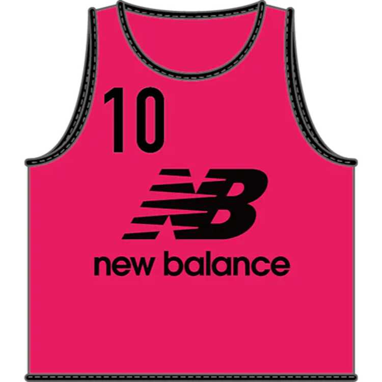 ニューバランス NEW BALANCE ビブス 10枚組(2番～11番) [カラー：ブライトチェリー] [サイズ：フリー] #JMTF0505-BRC 【送料無料】【スポーツ・アウトドア スポーツウェア・アクセサリー ビブス・ゼッケン】