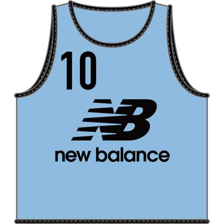 ニューバランス NEW BALANCE ビブス 10枚組(2番～11番) [カラー：サックス] [サイズ：フリー] #JMTF0505-SAX 【送料無料】【スポーツ・アウトドア スポーツウェア・アクセサリー ビブス・ゼッケン】