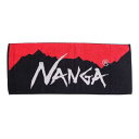 NANGA ナンガ ロゴ タオル カラー：レッド×ブラック サイズ：34×80cm N1FTG5N3-RED/BLK 2023SS【スポーツ アウトドア アウトドア 小物 雑貨】【NANGA LOGO TOWEL】