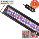 【楽天ランキング1位獲得】hygger 水槽ライト アクアリウムライト 22W LED 熱帯魚ライト 水槽用 7色LED 115LED 昼光と月光モード 明るさ調整 タイマー付き 観賞魚飼育 水草育成 スライド式 60-75