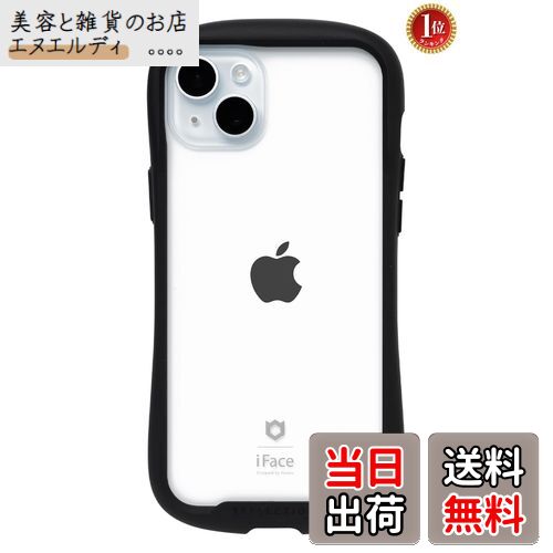 【楽天ランキング1位獲得】iFace Reflection iPhone 15 Plus ケース クリア 強化ガラス (ブラック)【アイフェイス アイフォン15plus 用 iphone15プラス 用 カバー 韓国 耐衝撃 透明 ストラップホール】
