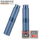 アトマイザー 回転プッシュ式 香水噴霧器 香水スプレーボトル 香水用詰め替え容器 旅行 通勤 出張 携帯用 男女兼用8ml (ブルー)