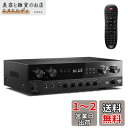 Donner パワーアンプ、オーディオアンプ Bluetooth 5.0、USB、FM、2マイクイン、エコー、RCA、家庭用ファイバー/同軸入力付きプレミアム1000W最大出力4チャンネルアンプ、カラオケ、シアタースピーカー(2)