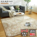 VK Living カーペット ラグ ラグマット 絨毯 200×250cm(約3畳) 滑り止め 洗える 防ダニ 抗菌 防臭 オールシーズン 床暖房 ホットカーペット対応 簡単に掃除 おしゃれ 北欧 フランネルラグ レースベージュ