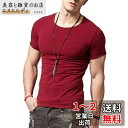 tシャツメンズ XDIAN Tシャツ 半袖T シャツ トップス Tシャツカットソー クルーネック スリム T-shirtタイトフィットネス動きコットン半袖服 Russet-M(4)