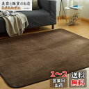 VK Living カーペット ラグ ラグマット 絨毯 135×185cm(約1.5畳) 洗える 滑り止め付 防ダニ 抗菌 防臭 1年中使えるタイプ 床暖房 ホットカーペット対応 ブラウン