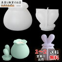 Voyyphixa シリコンモールド 収納ケース 小物入れ 兎耳 3D立体 キャンドルホルダー 植木鉢 DIY 手作り ハンドメイド エポキシ樹脂 レジン液 抜き型 収納用 プレゼント 装飾 置物 (兎耳)
