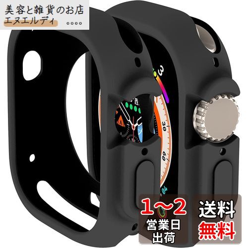 Miimall 対応Apple Watch Ultra 49mm専用ケース アップルウォッチ Ultra 49mm スクラブカバー シンプル シリコン材質 擦り傷防止 防衝撃 Apple Watch Ultra 49mm 保護カバー(ブラック|49mm) Miimall 対応Apple Watch Ultra 49mm専用ケース アップルウォッチ Ultra 49mm スクラブカバー シンプル シリコン材質 擦り傷防止 防衝撃 Apple Watch Ultra 49mm 保護カバー(ブラック|49mm)
