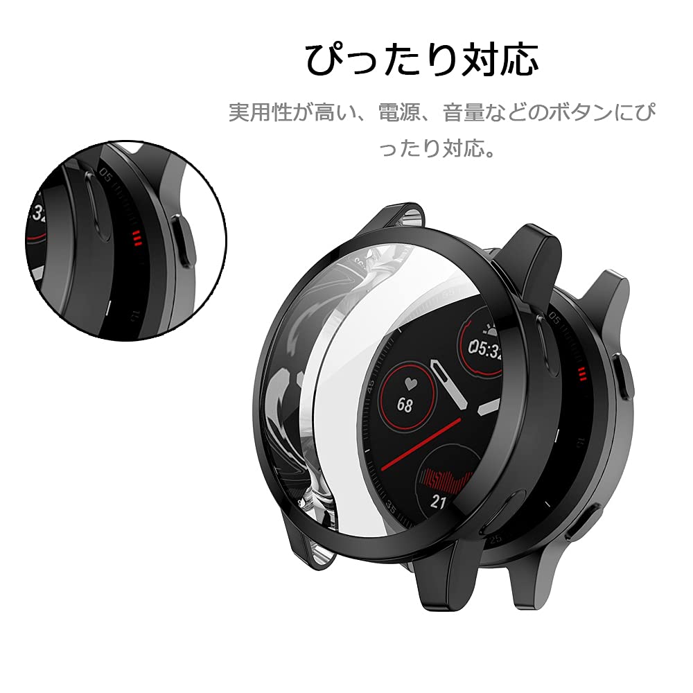 Miimall【3色入り】対応Garmin(ガーミン) Venu 2s/vivoactive 4s 40mm専用ケース ガーミン Venu 2s カバー ソフト TPU材質 ぴったり対応 擦り傷防止 軽量 防衝撃 Garmin Venu 2s 保護ケース バンパー