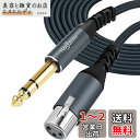 Twozoh XLRメスから1/4 TRSケーブル0.3M, 編組6.35mmステレオジャック3ピンXLRマイクケーブルにバランスが取れています (Profesional/Hifi)