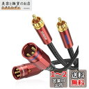 SOUNDFAM RCA XLR変換 ケーブル 3M,2XLR(オス)-2RCA(オス)変換ケーブルプレミアム・アンバランス マイクケーブル互換性ありCDプレーヤー/スピーカー/キャパシタ/アンプ-ワインレッド