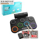 Donner 電子ドラムセット ロールアップ ドラムパッド スピーカー内蔵 2WAY給電 MIDI 録音機能 デモ12曲 9リズム 子供 初心者 フットペダル スティック オーディオ&USBケーブル 日本語取扱説明書付 DED-20R