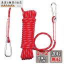 Wlikn 多用途ロープ ザイル 8mm 耐荷重1200kg 園芸 洗濯 補助 テント用 二重編み構造 防水性 アウトドア キャンプ 防災 強風対策 10M/2...