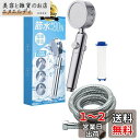 【LDKベストバイ3冠受賞】日丸屋製作所 シャワーヘッド 日本製塩素除去剤 節水 浄水 止水ボタン 水流調整 角度調整 国際基準G1/2 (シャワーヘッド(シル...