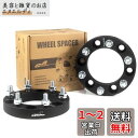 GAsupply 鍛造ワイドトレッドスペーサー 6H PCD139.7 内径108.1 M12XP1.5 厚さ20mmマットブラック【2枚セット】