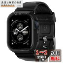 Spigen Apple Watch バンド 41mm | 40mm 一体型 ケース カバー 耐衝撃 PC TPU 二重構造 スポーツバンド 落下 衝撃 吸収 耐久性 傷防止 【 Series 9 / 8 / SE 2 /Series 7 / SE/Series 6 / Series 5 / Series 4 対応 】 ラギッド・アーマー プロ ACS00546 (ブラック)(2)