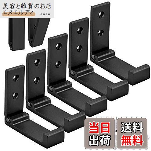 Odowalker ウォールフック 壁掛けフック 折り畳み式 ハンガー フック コートフック フック ネジ 壁フック おしゃれ 壁掛け フック ネジ付き 5個セ...