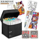 Ohuhu イラストマーカー 筆タイプ 80色81本 プロ愛用 薄色 筆・細字 パステル マーカーペン アルコール系 ブレンダーペン付き Honolulu Bシ...