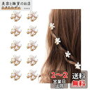 LIKENNY ミニヘアクリップ ヘアピン 花 前髪クリップ 真珠のヘアクリップ ヘアアクセサリー 可愛い 髪飾り バンスクリップ 髪留め 子供 誕生日 卒業式...